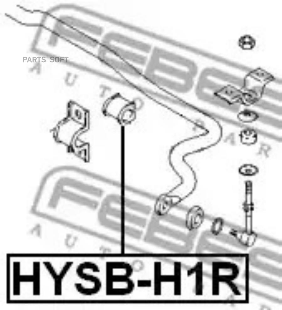 

FEBECT HYSBH1R HYSBH1R_втулка стабилизатора заднего!\ Hyundai Starex 4WD 96-02