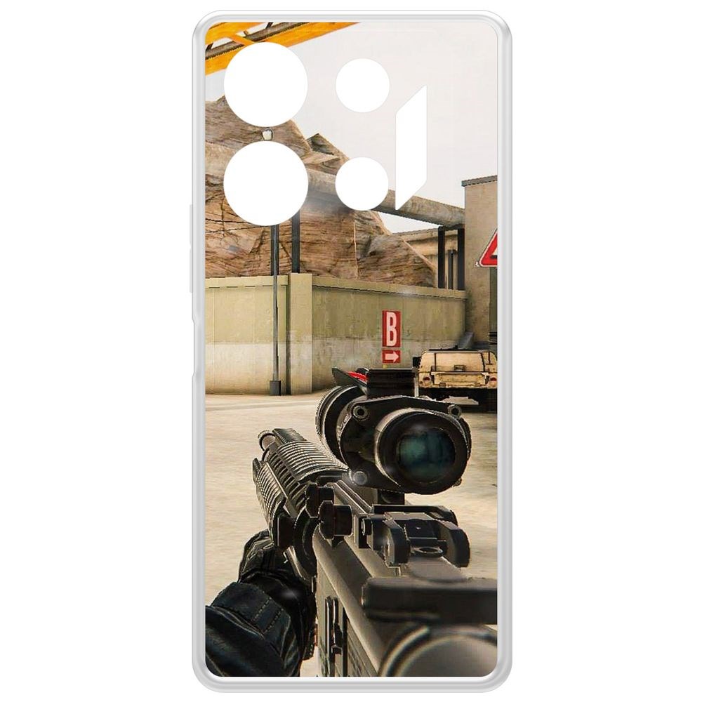 

Чехол-накладка Krutoff Clear Case Cтандофф 2 (Standoff 2) - Оптика для INFINIX GT 10 Pro, Прозрачный