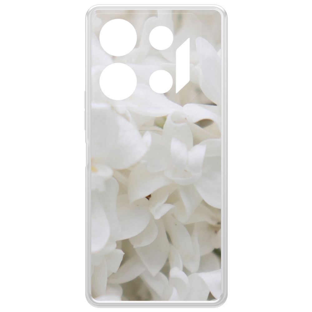 

Чехол-накладка Krutoff Clear Case Белые лилии для INFINIX GT 10 Pro, Прозрачный