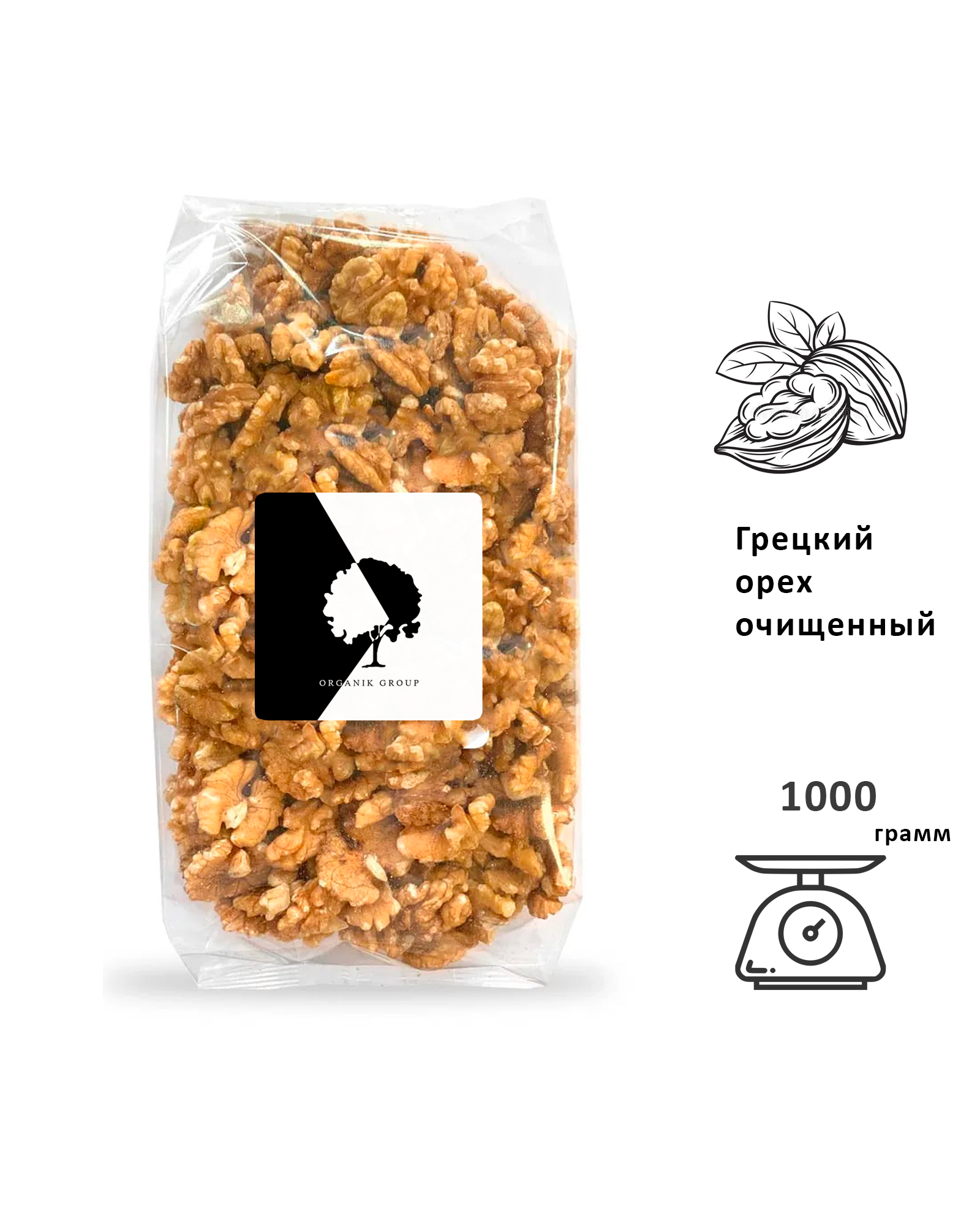 

Грецкий орех очищенный Royal, 1000 г, очищенный