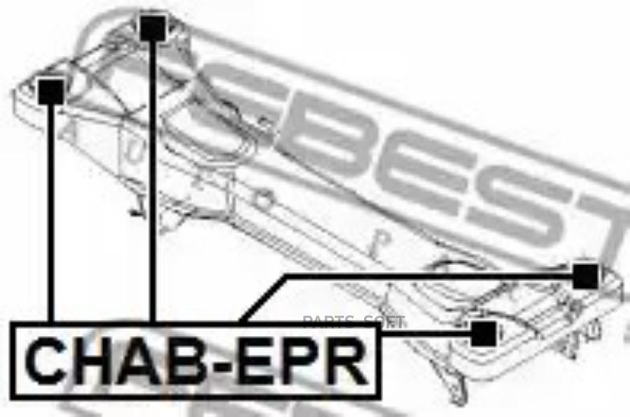 

FEBECT CHABEPR CHAB-EPR_сайлентблок подрамника к-кт!2шт\ Chevrolet Epica 04-10