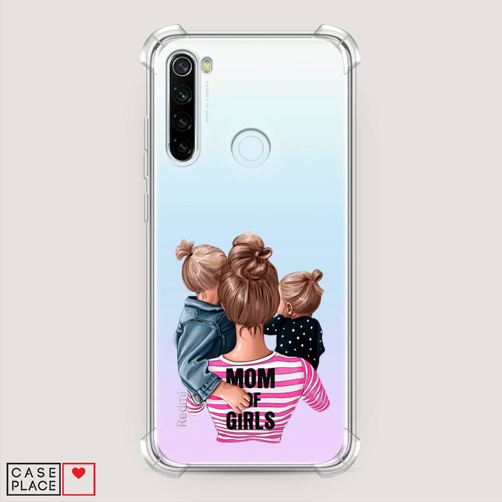 фото Противоударный силиконовый чехол "mom of girls" на xiaomi redmi note 8t awog