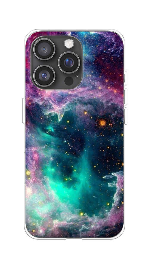 

Чехол на Apple iPhone 16 Pro "Звездные облака", Розовый;бежевый, 16250-1
