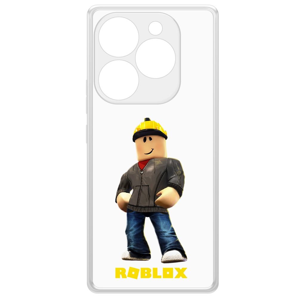 

Чехол-накладка Krutoff Clear Case Roblox-Строитель для ITEL S23+, Прозрачный