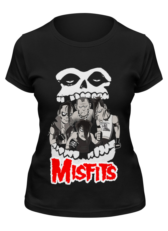 

Футболка женская Printio Misfits band черная 2XL, Черный, Misfits band