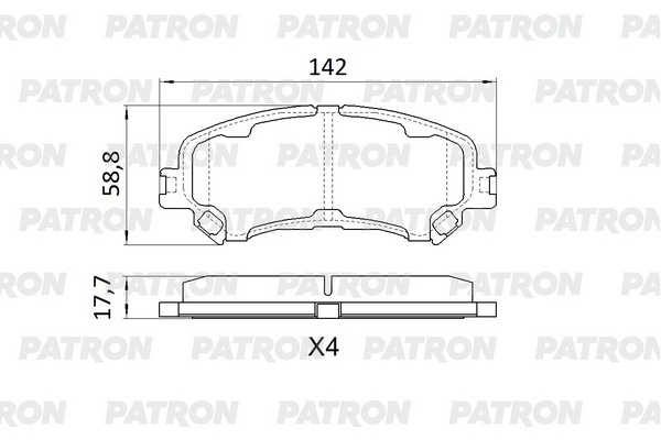 

Тормозные колодки PATRON PBP246