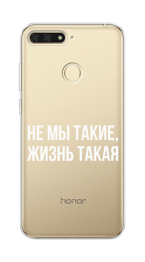 

Чехол Awog на Huawei Y6 Prime 2018 "Пингвин и сердечко", Белый, 65750-1