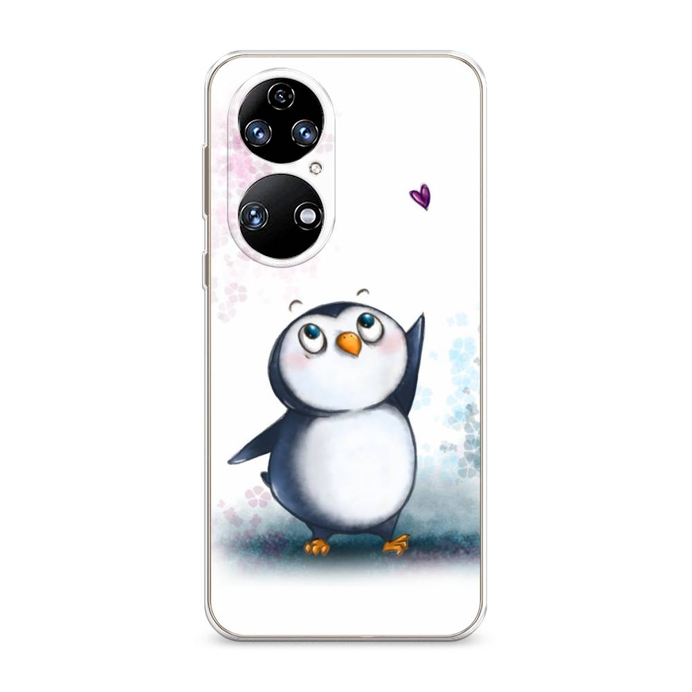 фото Чехол awog "пингвин и сердечко" для huawei p50