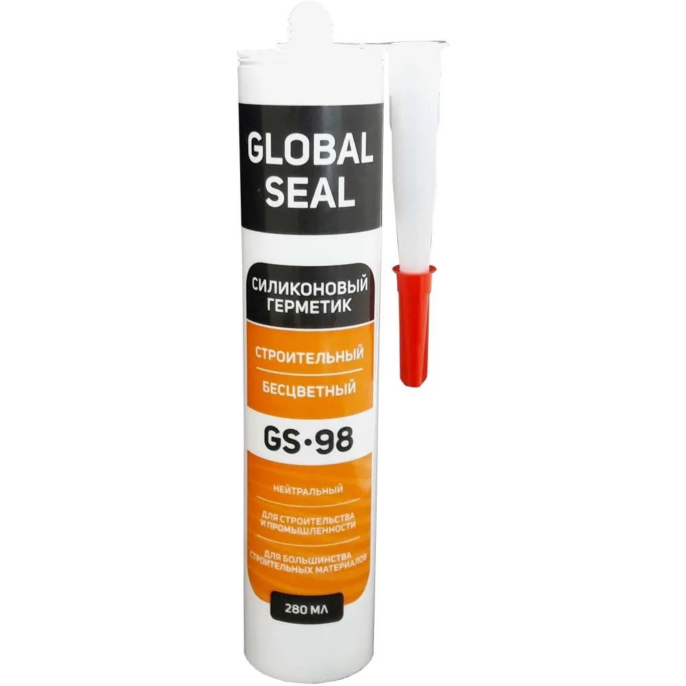 Герметик силиконовый нейтральный GLOBAL SEAL GS-98, белый, 280 мл венчик guffman m04 131 w силиконовый белый