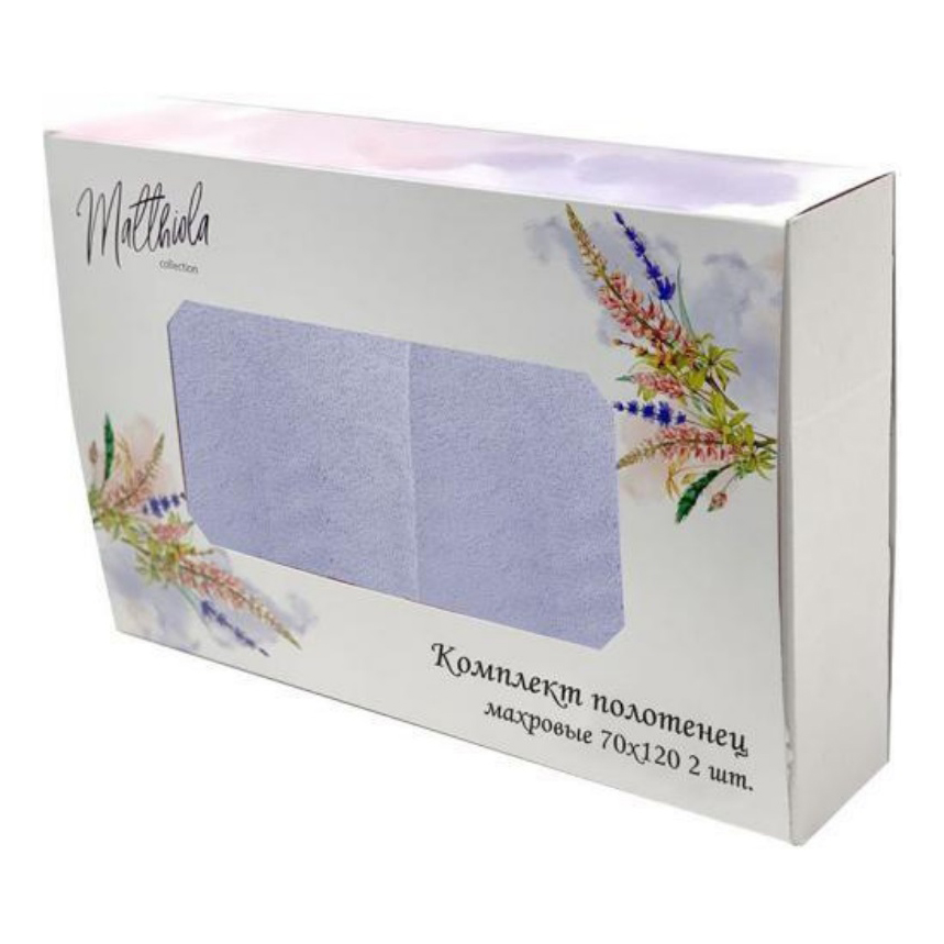 

Полотенце Spany Люпины 70x120 см махровое сиреневое 2 шт