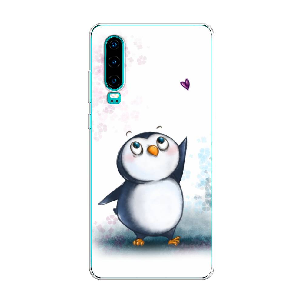 

Чехол Awog на Huawei P30 "Пингвин и сердечко", Белый, 68550-1