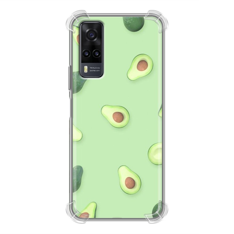 фото Дизайнерский силиконовый с усиленными углами чехол для vivo y31/y53s веселое авокадо 100gadgets