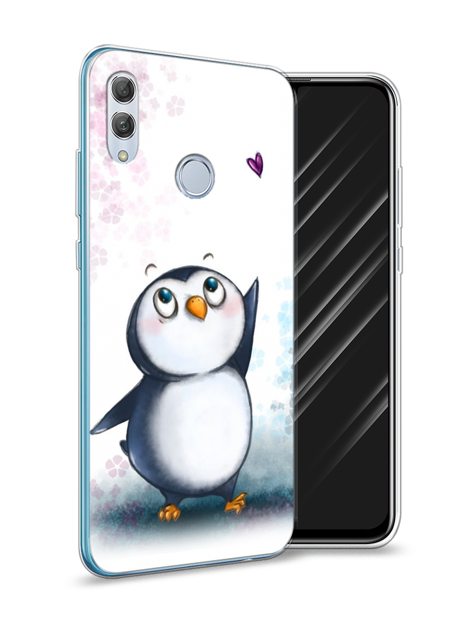 

Чехол Awog на Huawei P Smart 2019 "Пингвин и сердечко", Белый, 67250-1