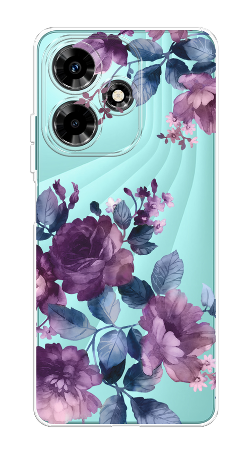 

Чехол на Infinix Hot 30 "Purple Blossoms", Синий;фиолетовый, 3104050-1