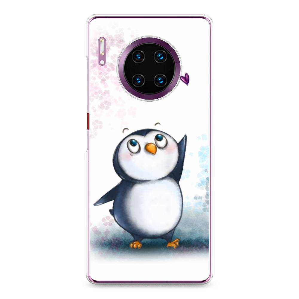 

Чехол Awog на Huawei Mate 30 Pro "Пингвин и сердечко", Белый, 610450-1