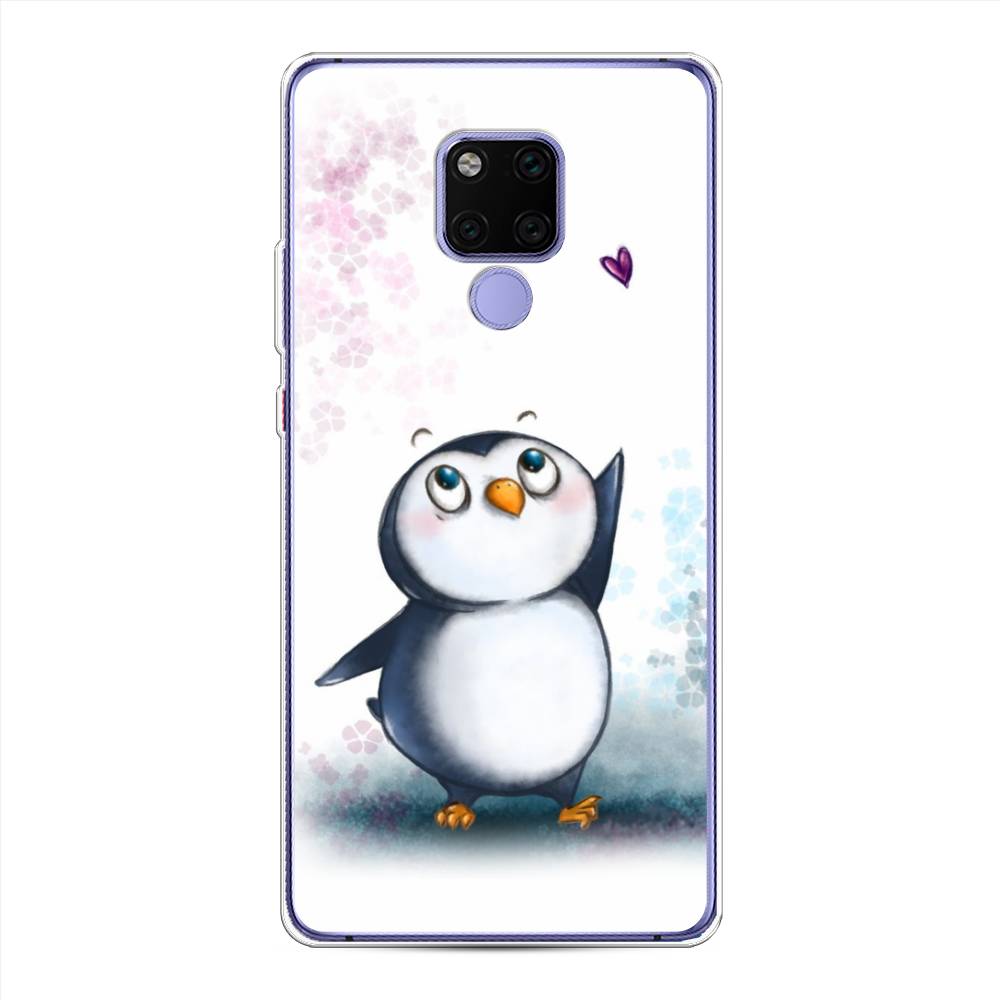 

Чехол Awog на Huawei Mate 20X "Пингвин и сердечко", Белый, 66950-1