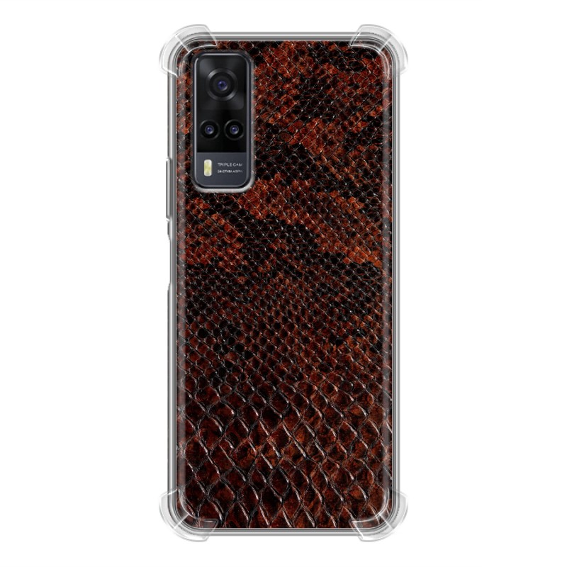 фото Дизайнерский силиконовый с усиленными углами чехол для vivo y31 / vivo y53s змеиная кожа 100gadgets