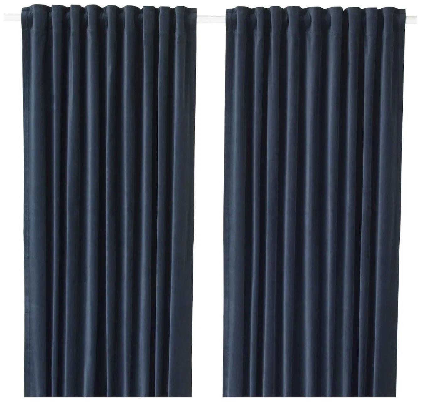 

Шторы IKEA SANELA темно-синие 140х300 см, 2 шт., SANELA