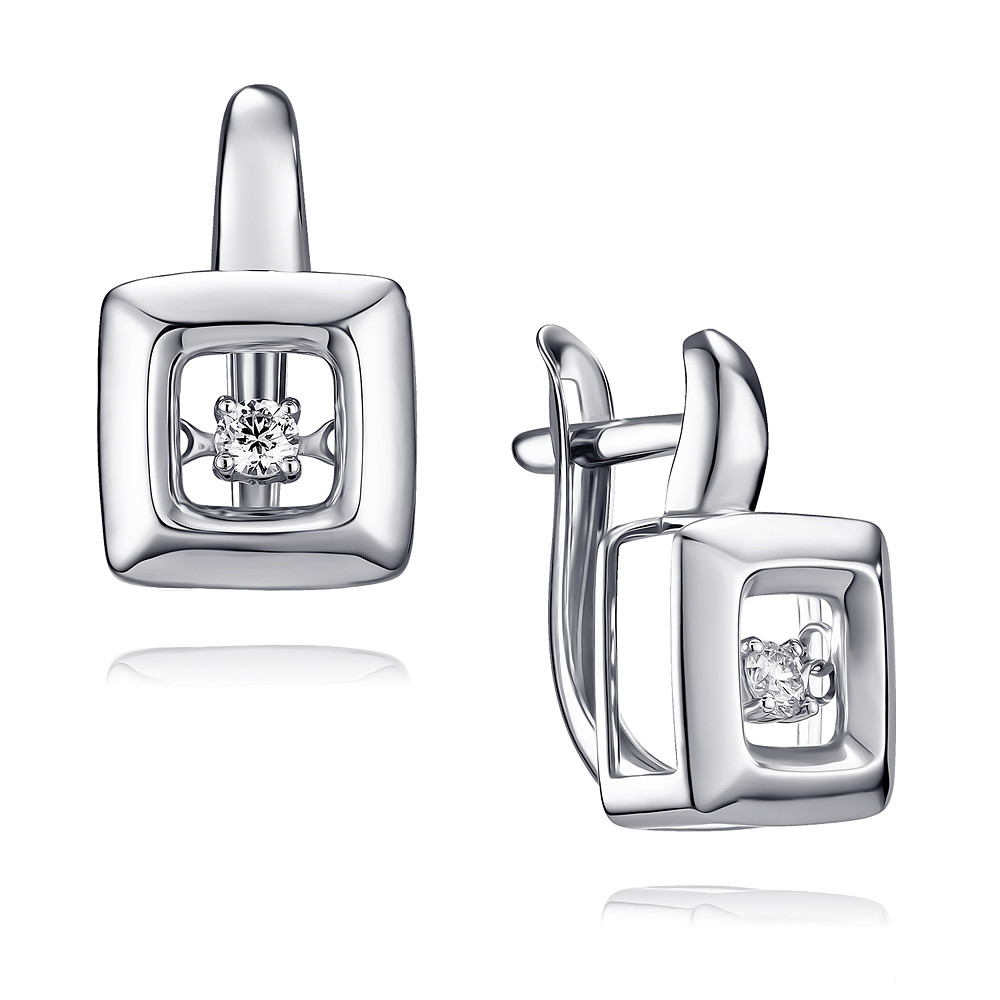 

Серьги из белого золота с бриллиантом ADAMAS 24038266/01-А511Д-41, 24038266/01-А511Д-41