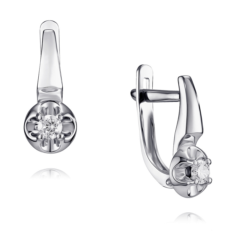

Серьги из белого золота с бриллиантом ADAMAS 24038267/01-А511Д-41, 24038267/01-А511Д-41