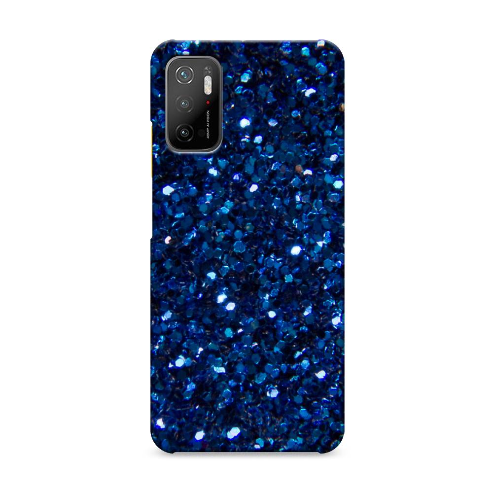 

Пластиковый чехол "Синие блестки рисунок" на Xiaomi Poco M3 Pro
