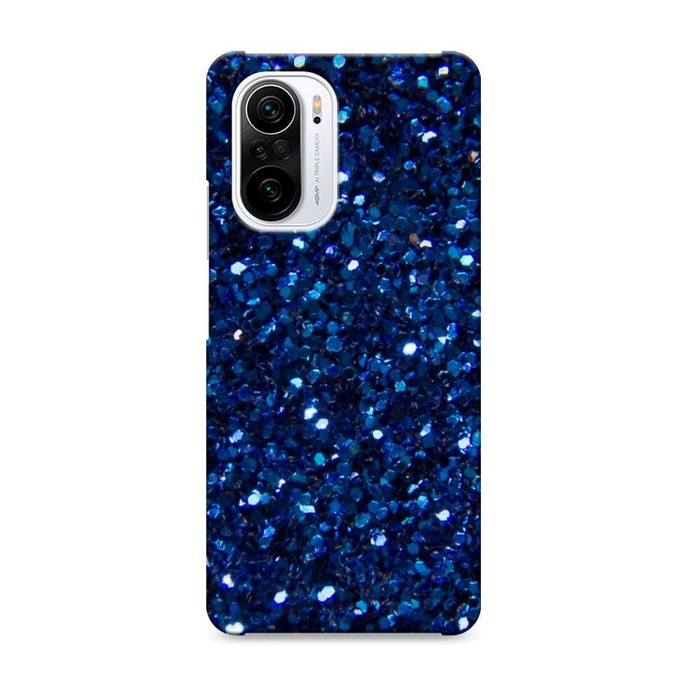 

Пластиковый чехол "Синие блестки рисунок" на Xiaomi Poco F3