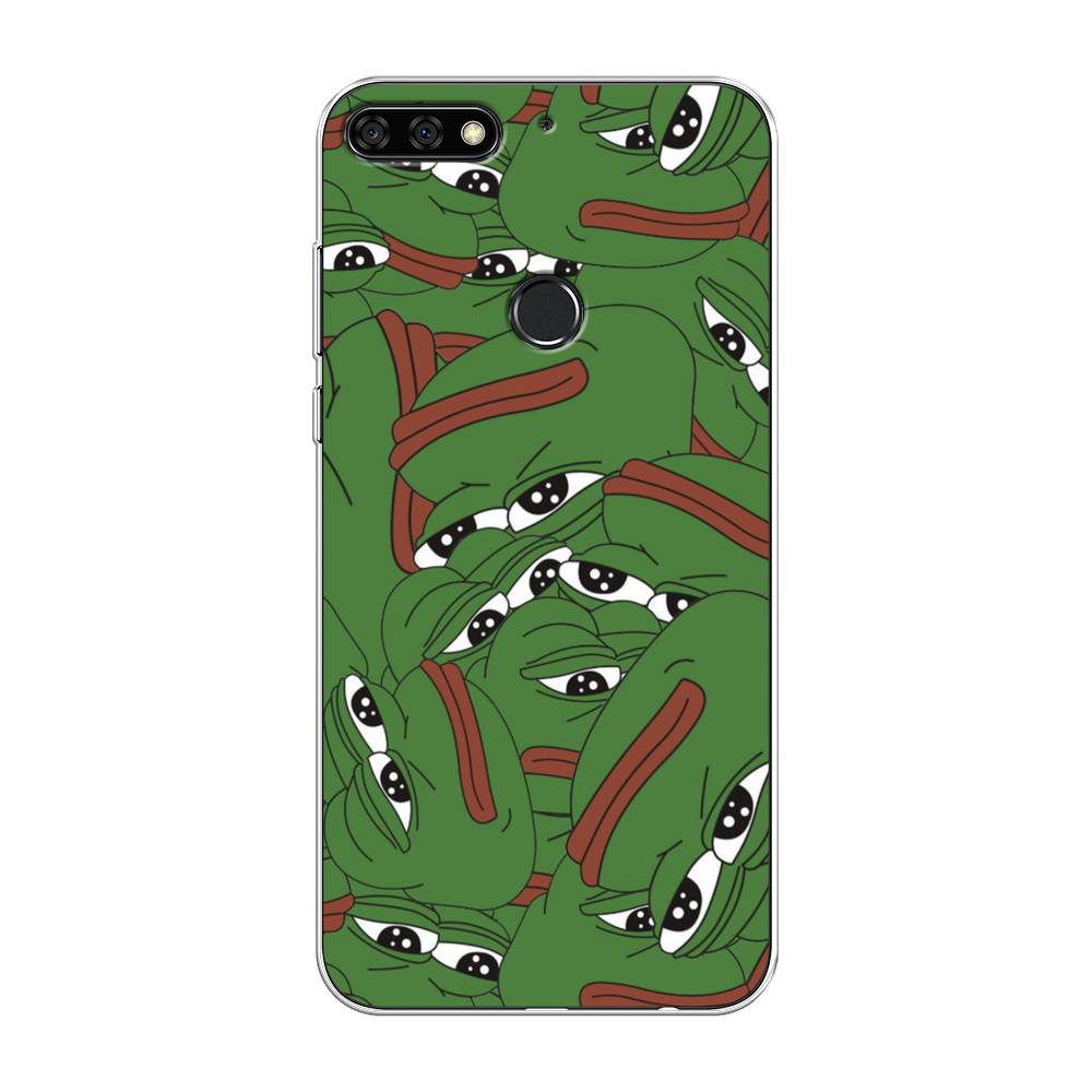 

Чехол Awog на Huawei Y7 Prime 2018 "Печальный frog", Зеленый;белый, 66450-9