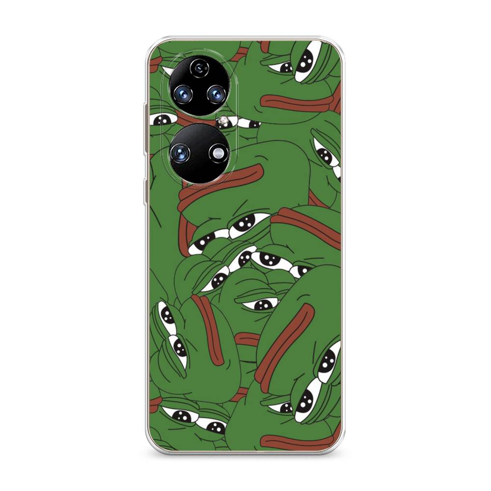 

Чехол Awog на Huawei P50 "Печальный frog", Зеленый;белый, 6104950-9