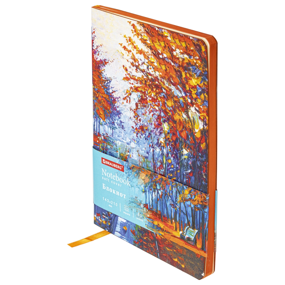 

Набор из 2 шт, Блокнот А5 (143x210 мм), Brauberg VISTA Aqua Autumn, гибкий, 80 л