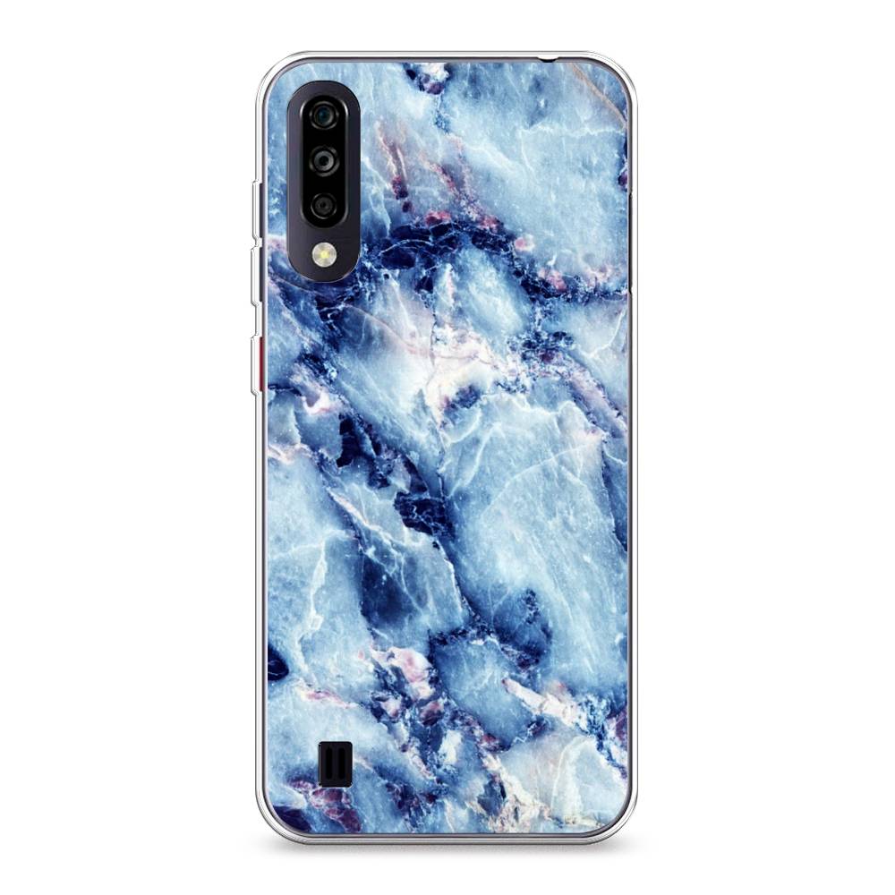 

Чехол для ZTE Blade A7 (2020) "Мрамор с синими прожилками", Синий, 133750-3