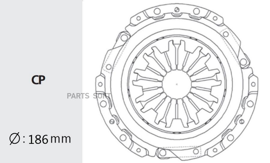 Корзина Сцепления Daewoo: Lanos 1.4 97- Valeo phc арт. DWC31