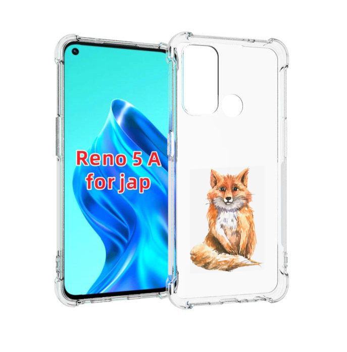 

Чехол MyPads детская лиса для Oppo Reno 5A, Прозрачный, Tocco
