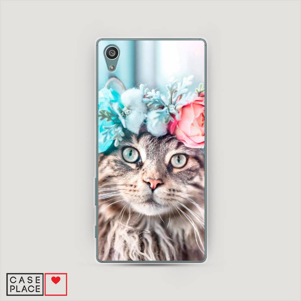

Чехол Awog на Sony Xperia Z5 "Кот в венке", Разноцветный, 52150-2