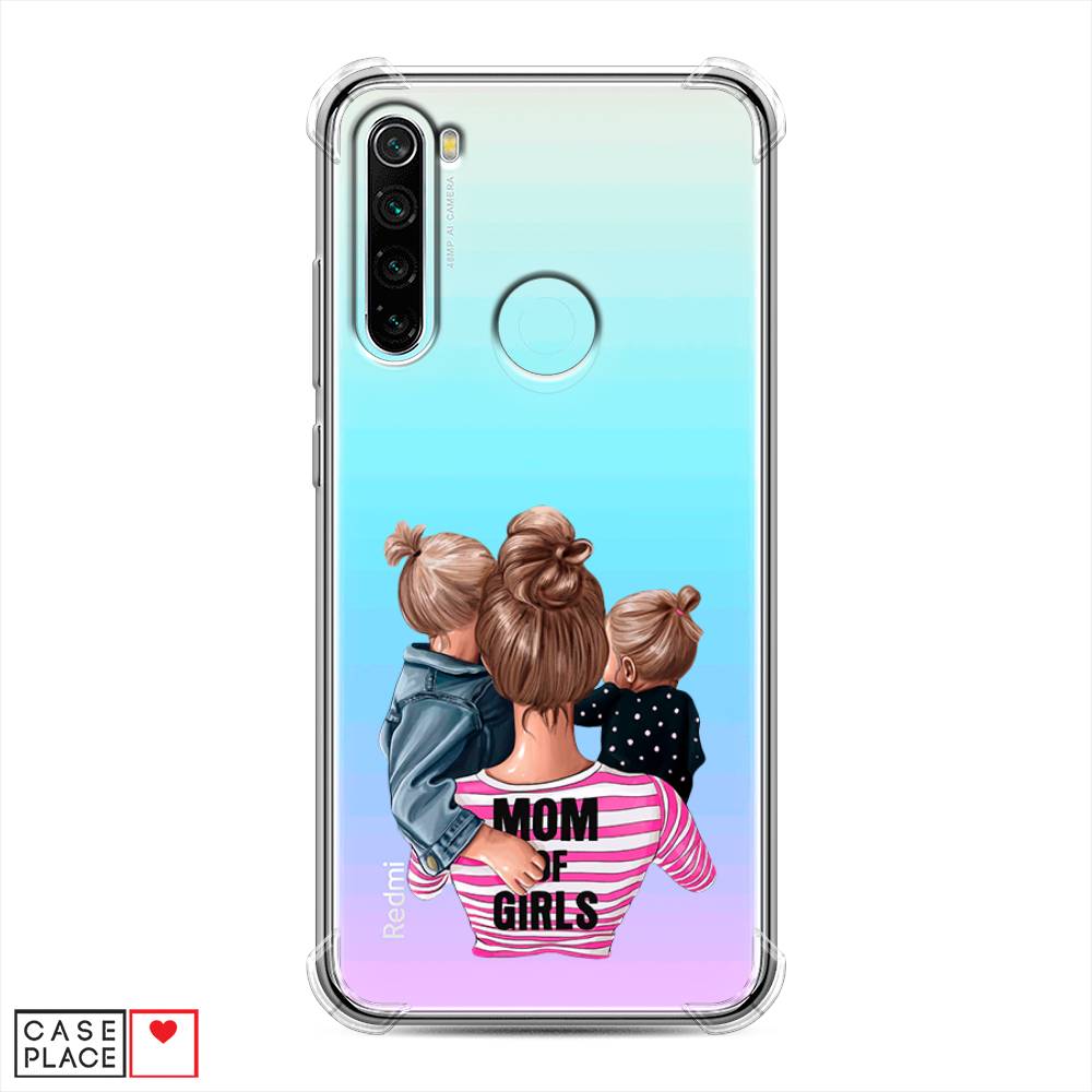 фото Противоударный силиконовый чехол "mom of girls" на xiaomi redmi note 8 awog