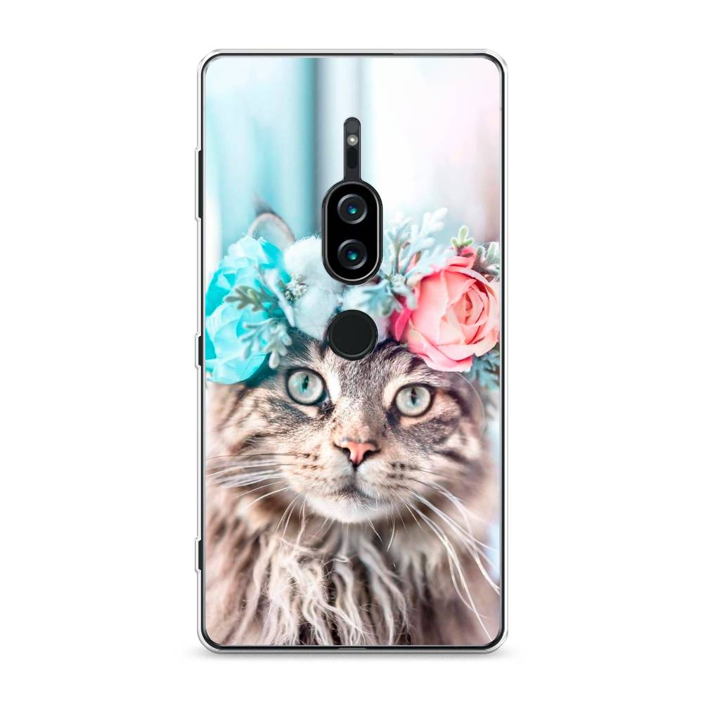 

Силиконовый чехол "Кот в венке" на Sony Xperia XZ2 Premium, 53350-2