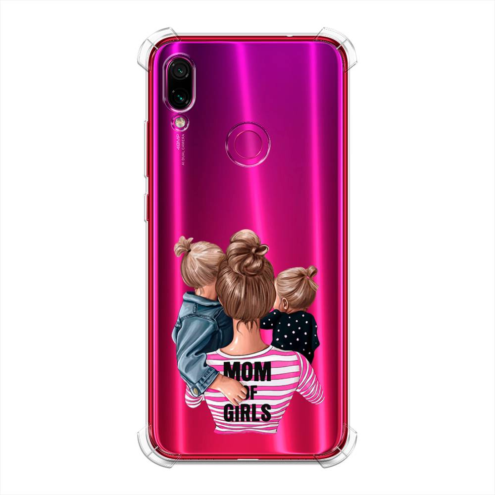 фото Противоударный силиконовый чехол "mom of girls" на xiaomi redmi note 7 awog