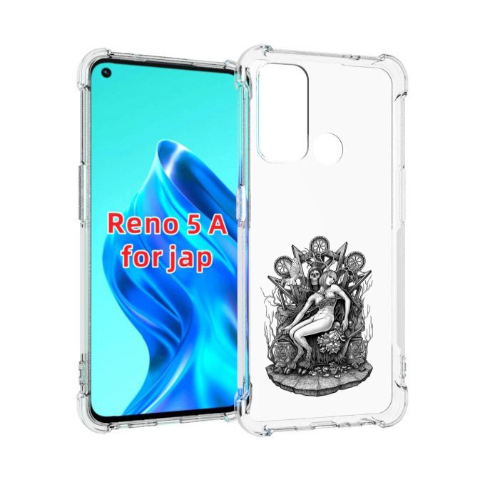 

Чехол MyPads девушка на троне для Oppo Reno 5A, Прозрачный, Tocco