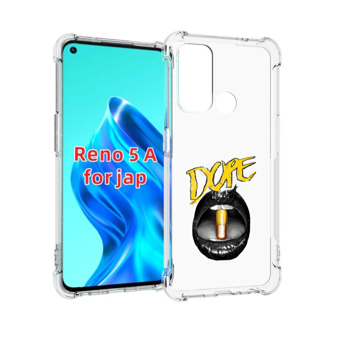 

Чехол MyPads губы для Oppo Reno 5A, Прозрачный, Tocco