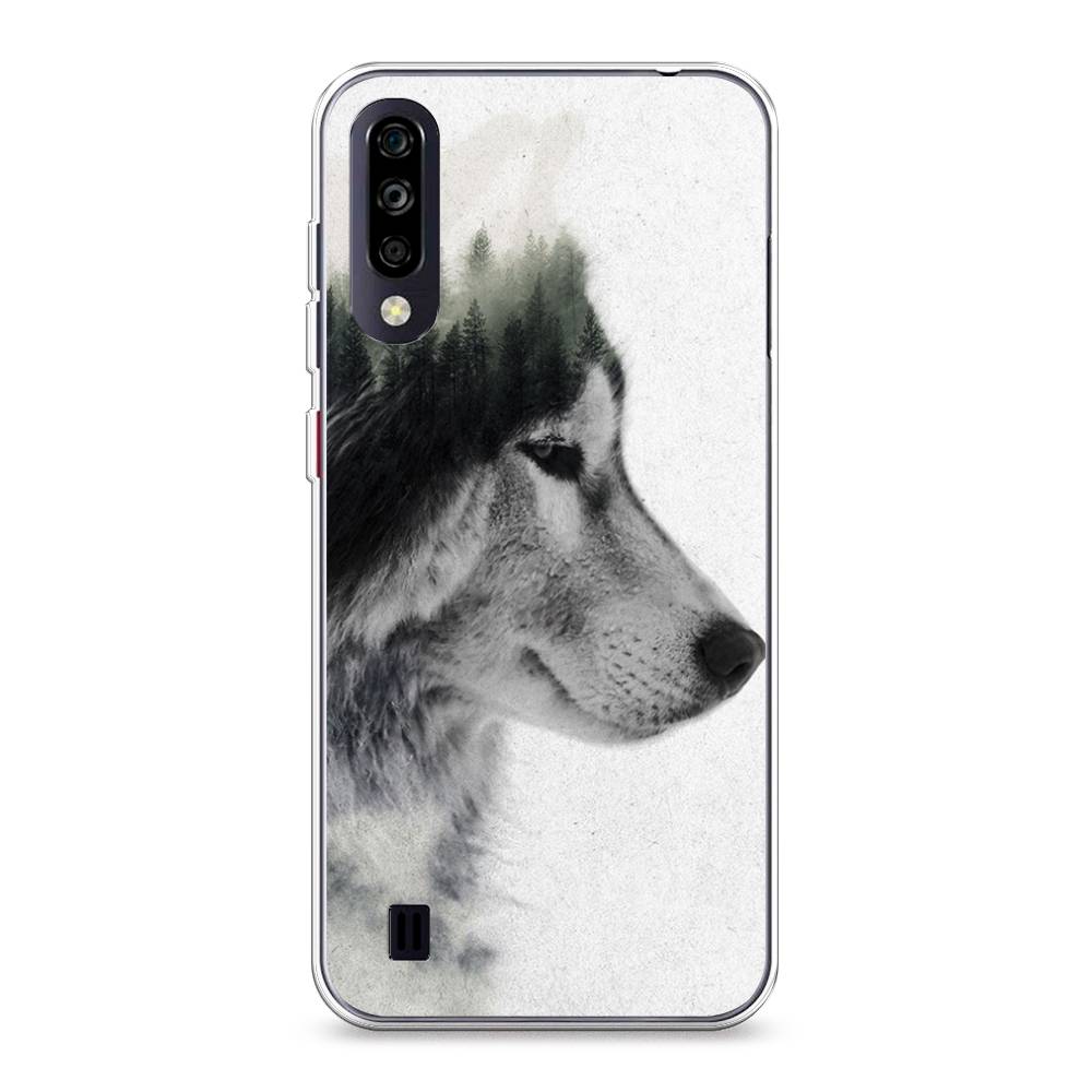

Чехол для ZTE Blade A7 (2020) "Волк лес", Серый;белый, 133750-1