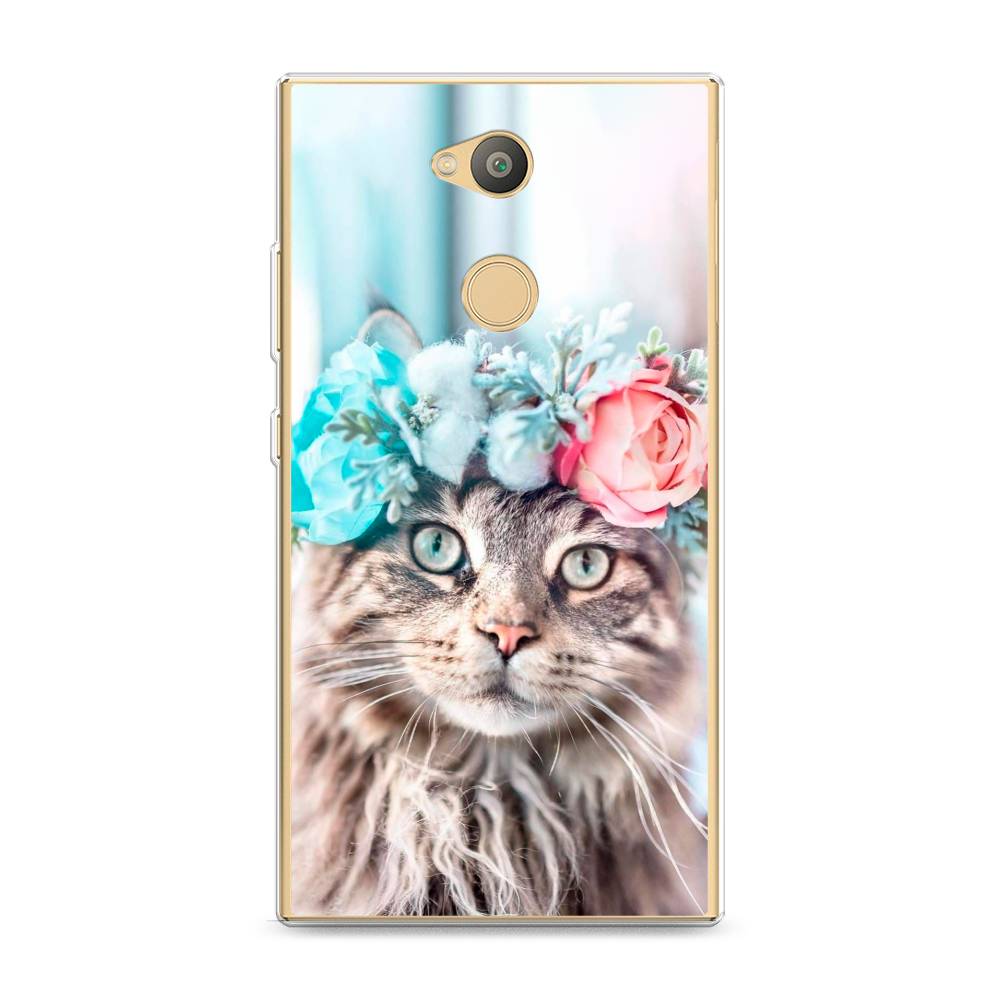 

Чехол Awog на Sony Xperia L2 "Кот в венке", Разноцветный, 53450-2