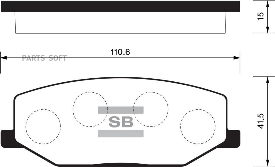 

Тормозные колодки Sangsin brake дисковые SP1540