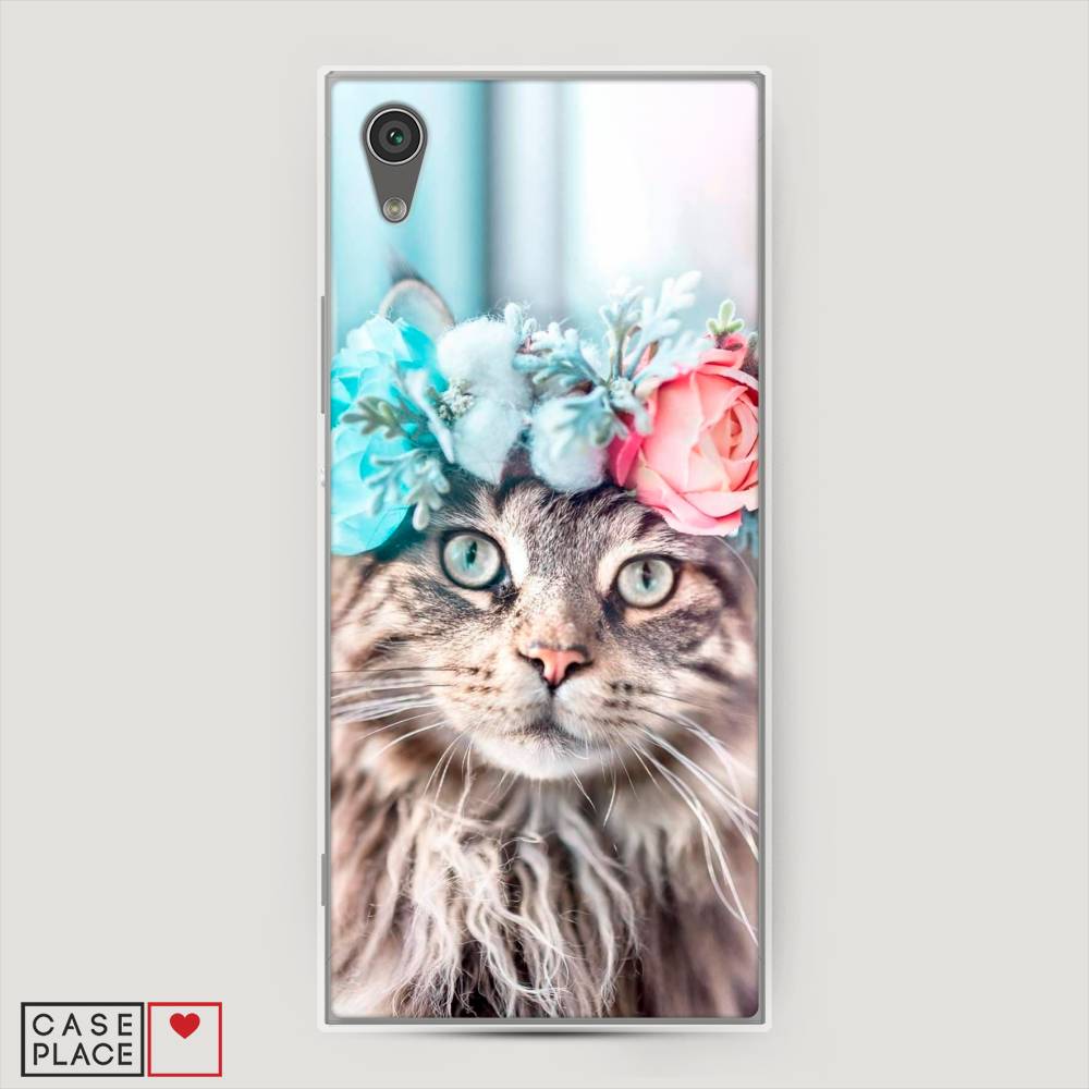 

Чехол Awog на Sony Xperia L1 "Кот в венке", Разноцветный, 52550-2