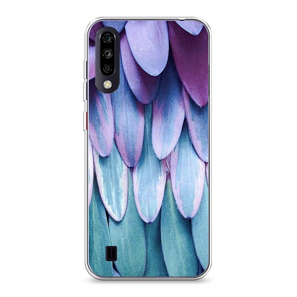 

Чехол для ZTE Blade A7 (2020) "Синее перо", Фиолетовый;голубой, 133750-3