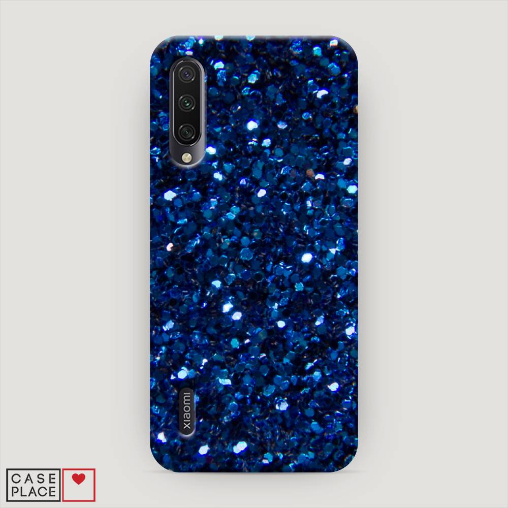 

Пластиковый чехол "Синие блестки рисунок" на Xiaomi Mi A3