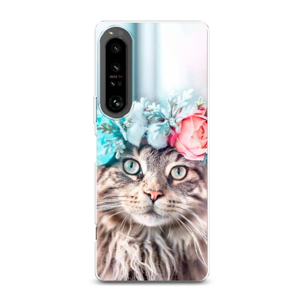 

Чехол Awog на Sony Xperia 1 IV "Кот в венке", Разноцветный, 55150-2