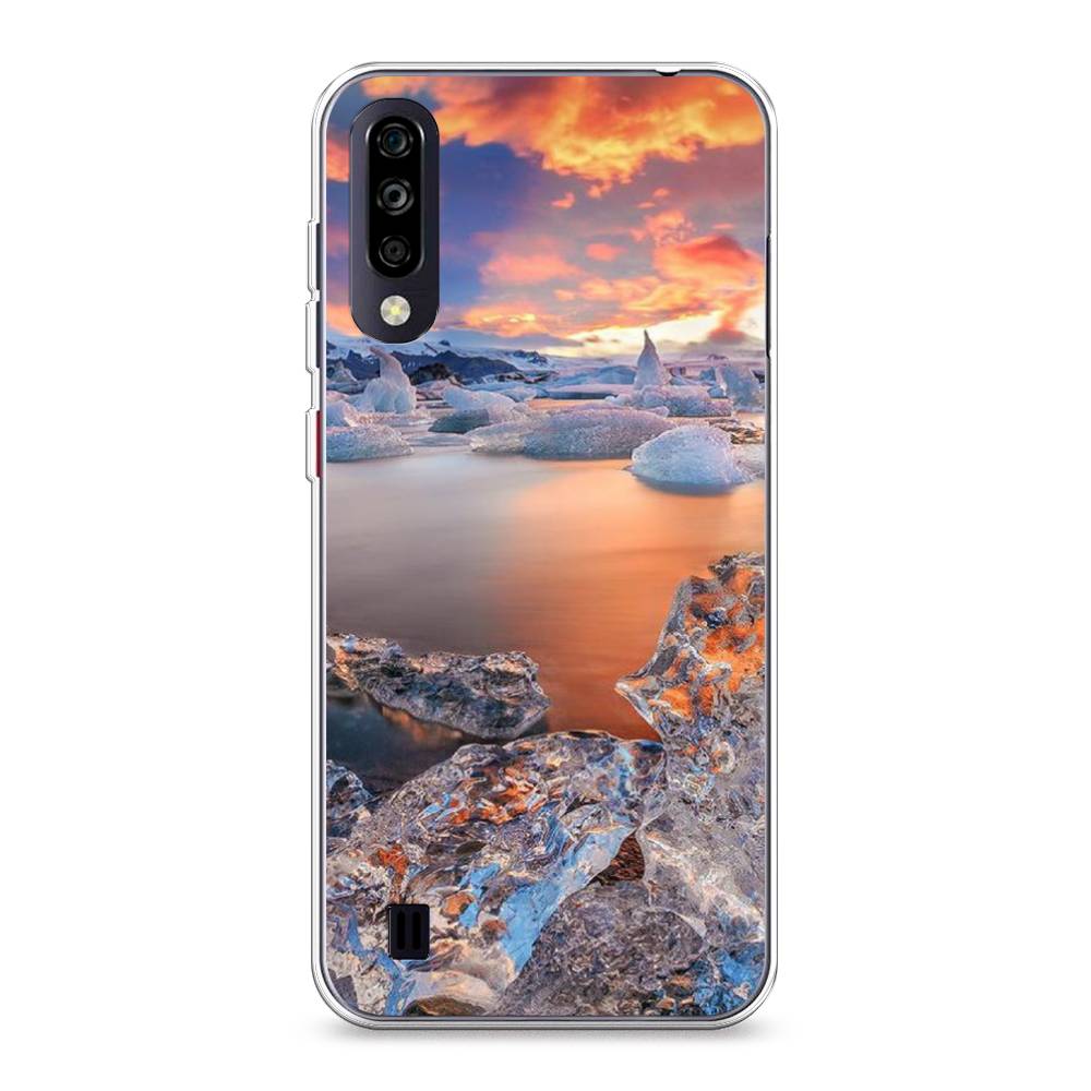 

Чехол для ZTE Blade A7 (2020) "Ледники", Синий;оранжевый, 133750-2