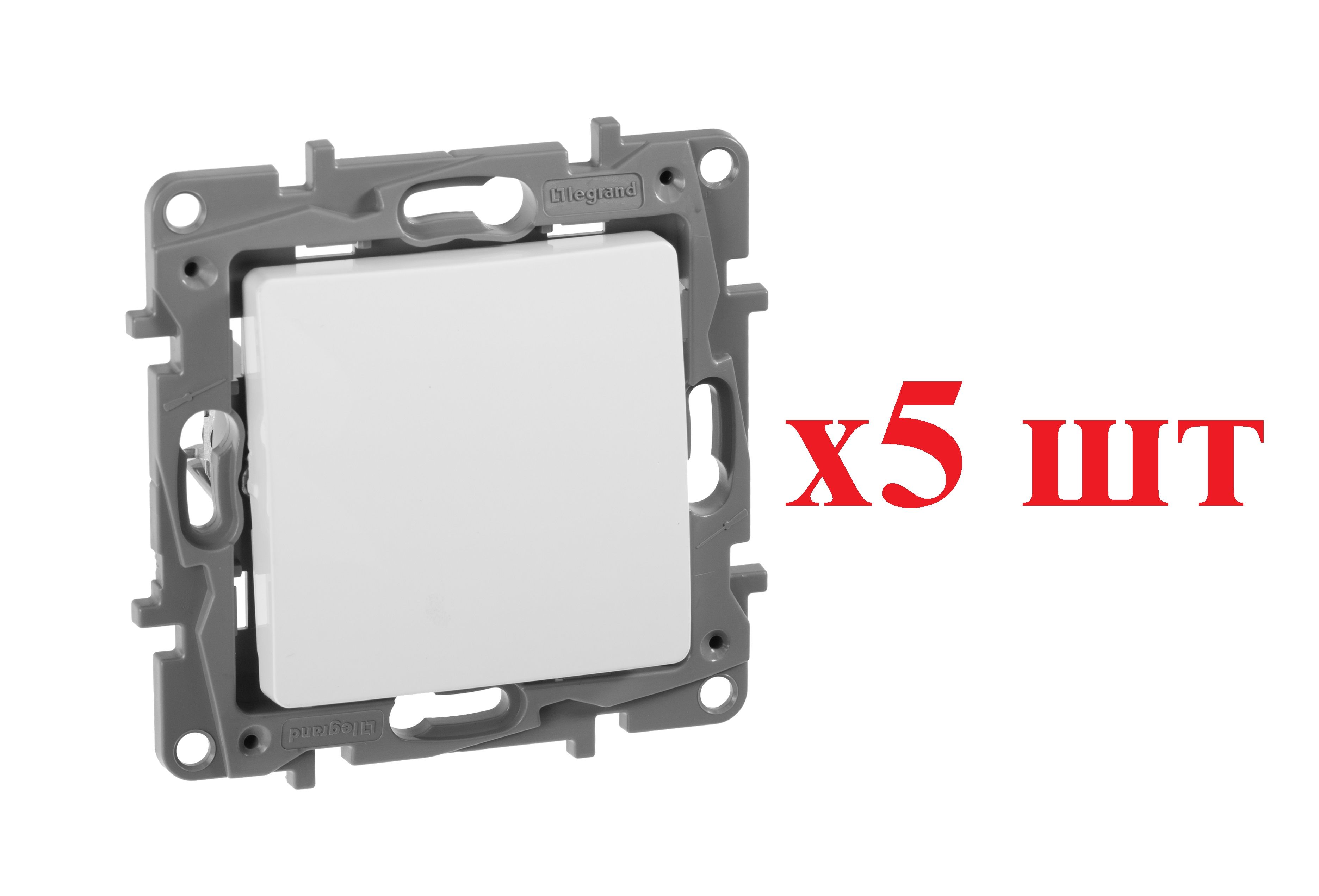 

Legrand Etika Бел Переключатель 10А, винт. клем. 672205 (5шт), Белый, Etika2