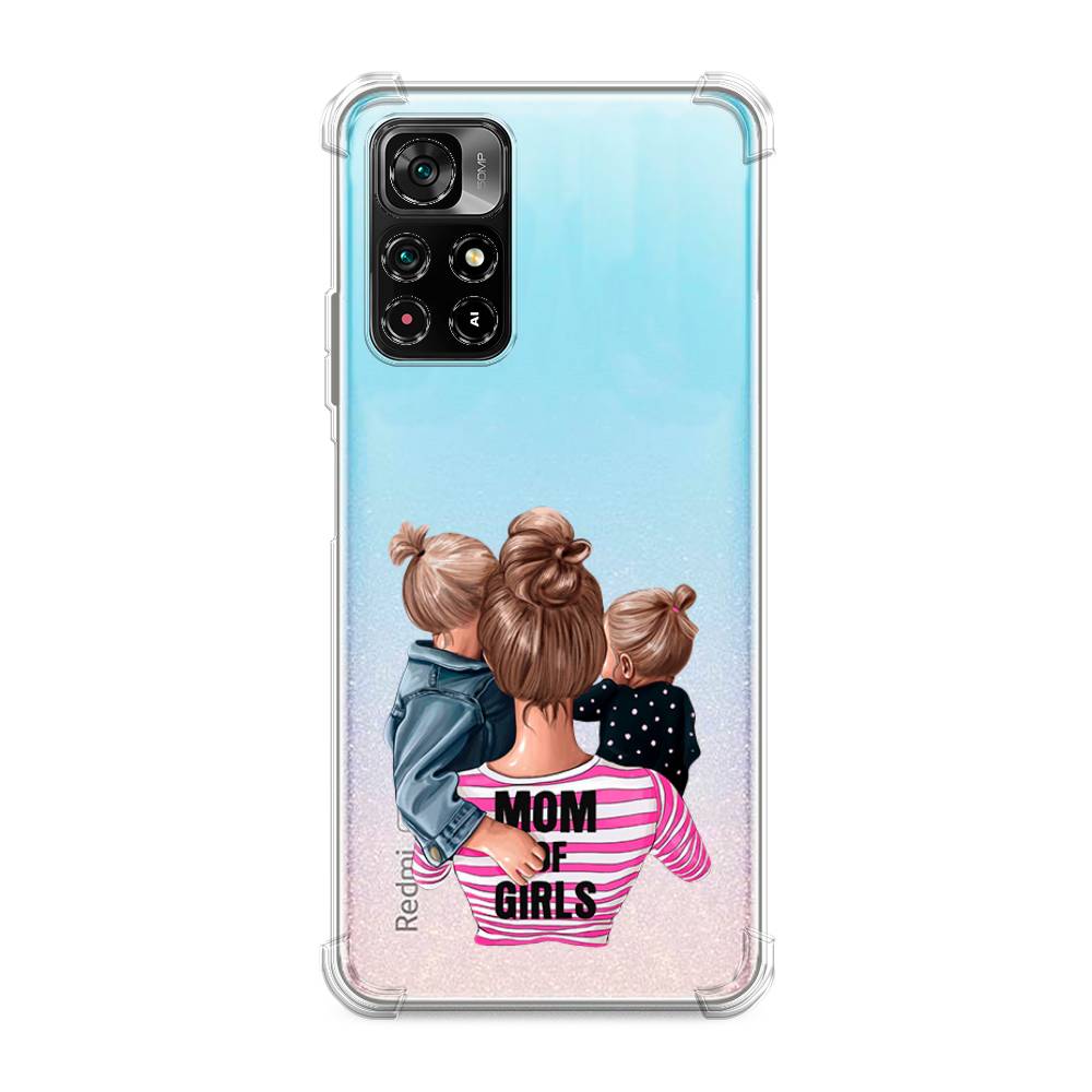 фото Противоударный силиконовый чехол "mom of girls" на xiaomi redmi note 11 5g awog