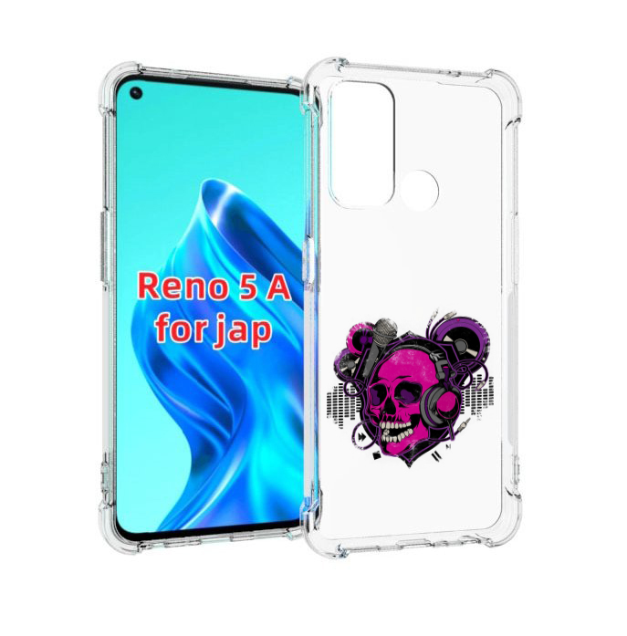

Чехол MyPads череп 1 для Oppo Reno 5A, Прозрачный, Tocco