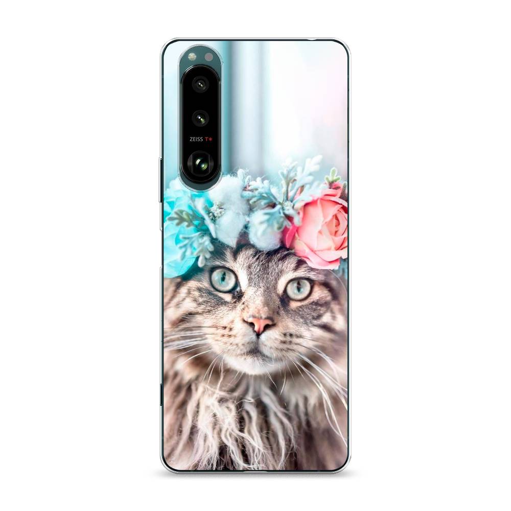 

Чехол Awog на Sony Xperia 1 III "Кот в венке", Разноцветный, 54850-2